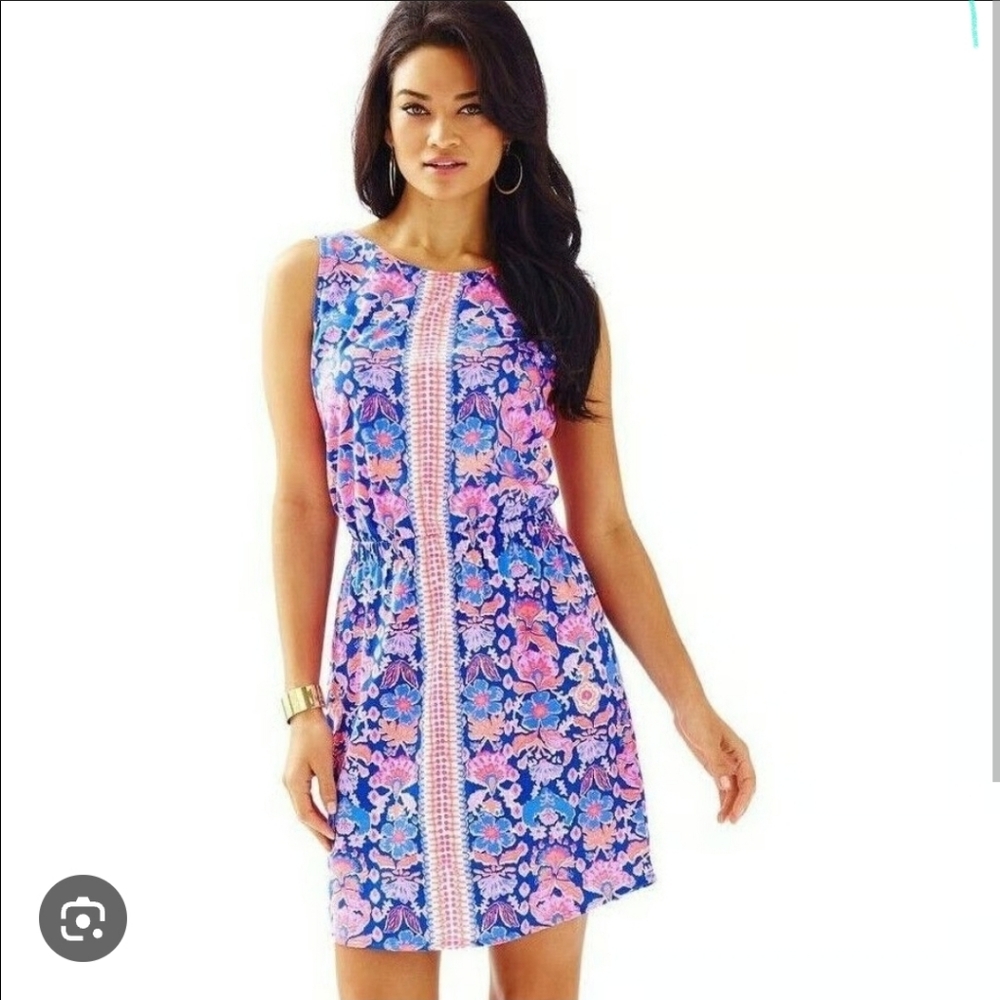 Lilly Pulirzer Floral Sleeveless Dress - Pink and Blue